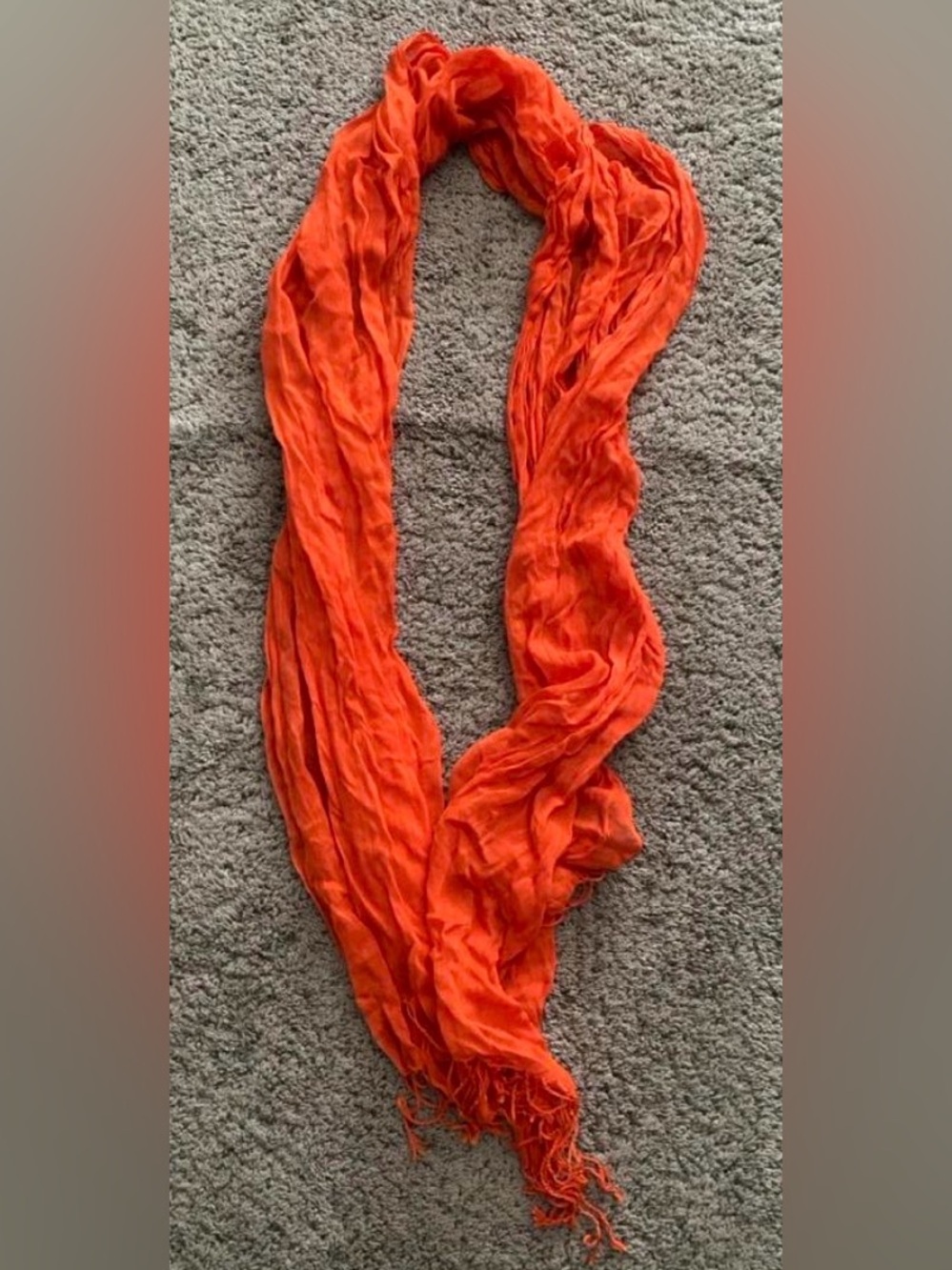 Women’s Solid Orange Scarf